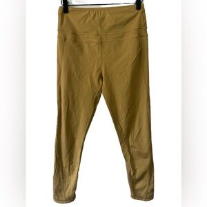Varley Women’s Corbett Legging Tight Gold Neutral‎ Active Workout Gym Size Small